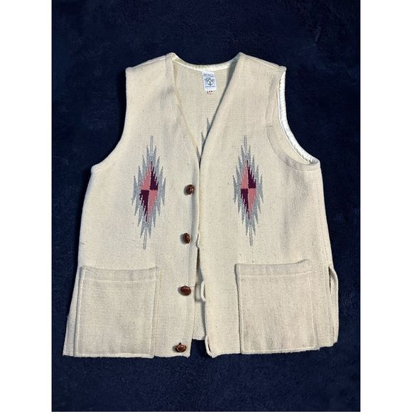 Ortega Other - Vintage Ortega Hand Woven Wool Chimayo Vest Southwestern Sz Mens Large W